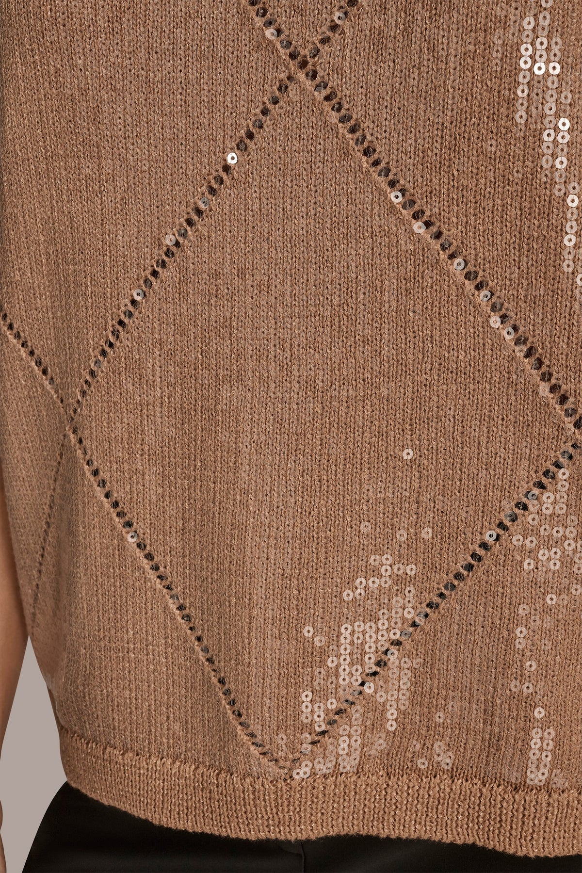 ELBOW-SLEEVE SEQUIN SWEATER