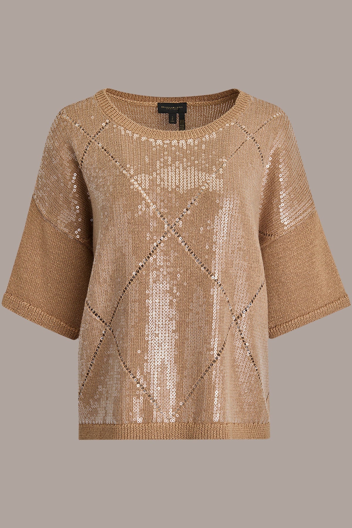 ELBOW-SLEEVE SEQUIN SWEATER
