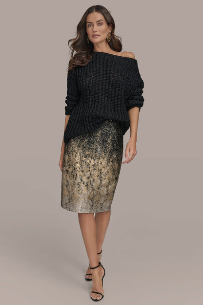 OPEN STITCH DOLMAN SWEATER