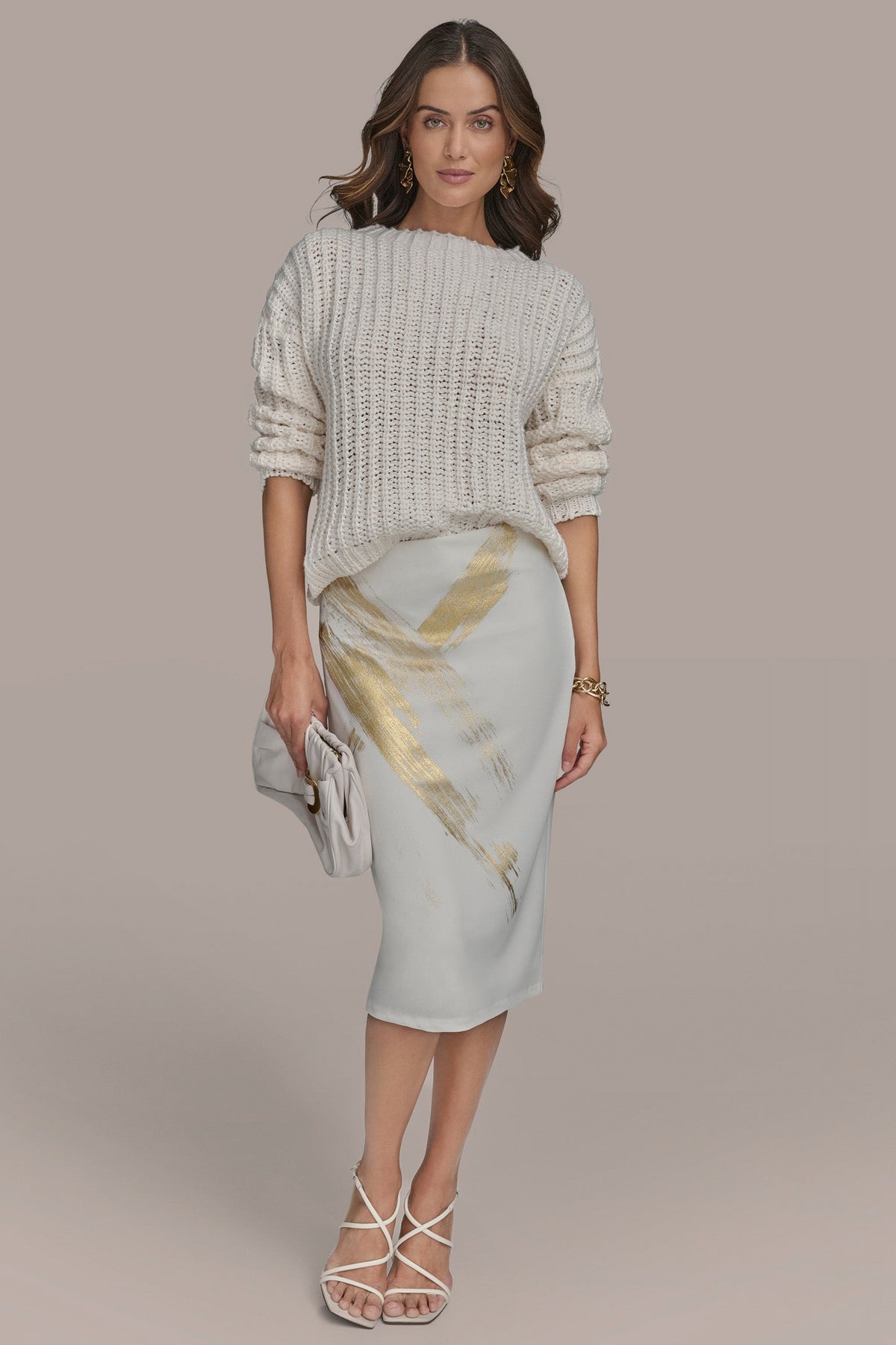 OPEN STITCH DOLMAN SWEATER
