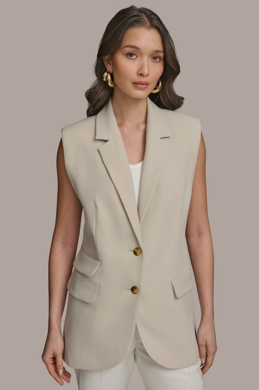 BUTTON VEST WITH POCKET DETAIL