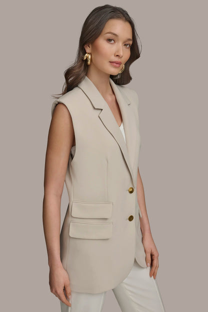 BUTTON VEST WITH POCKET DETAIL
