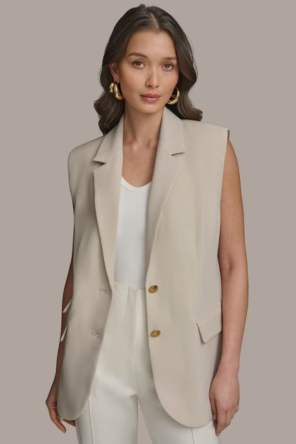 BUTTON VEST WITH POCKET DETAIL