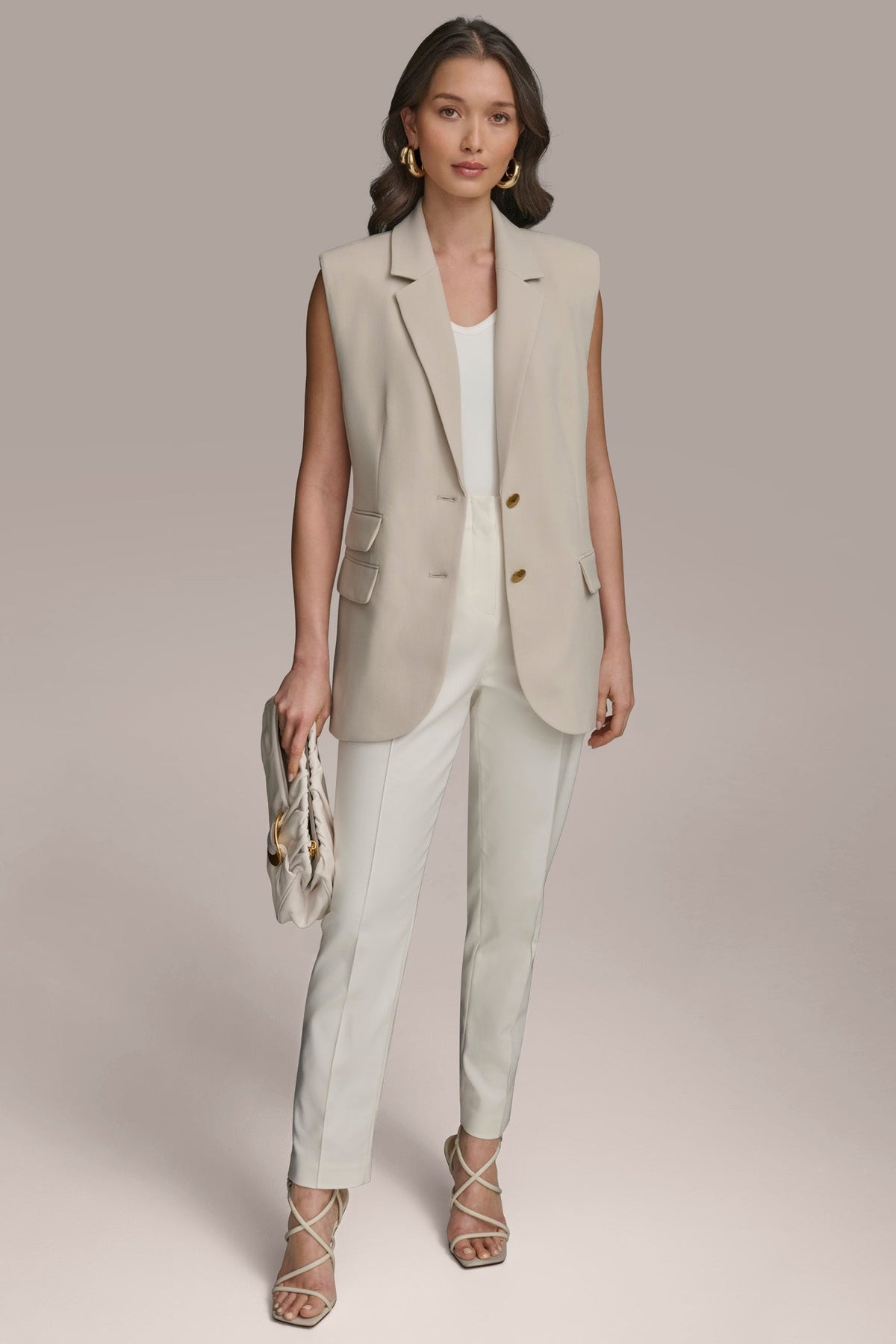 BUTTON VEST WITH POCKET DETAIL