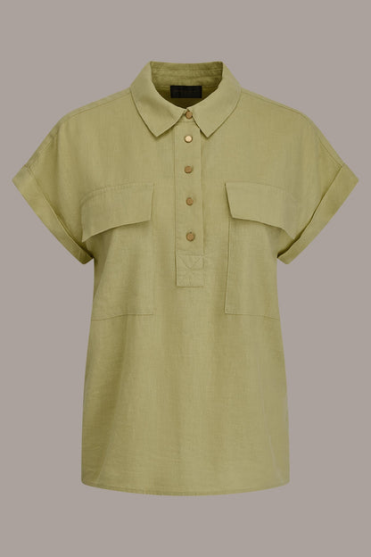 CAP SLEEVE CAMP SHIRT