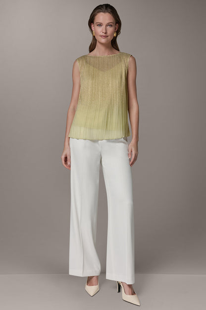 SLEEVELESS METALLIC BLOUSE
