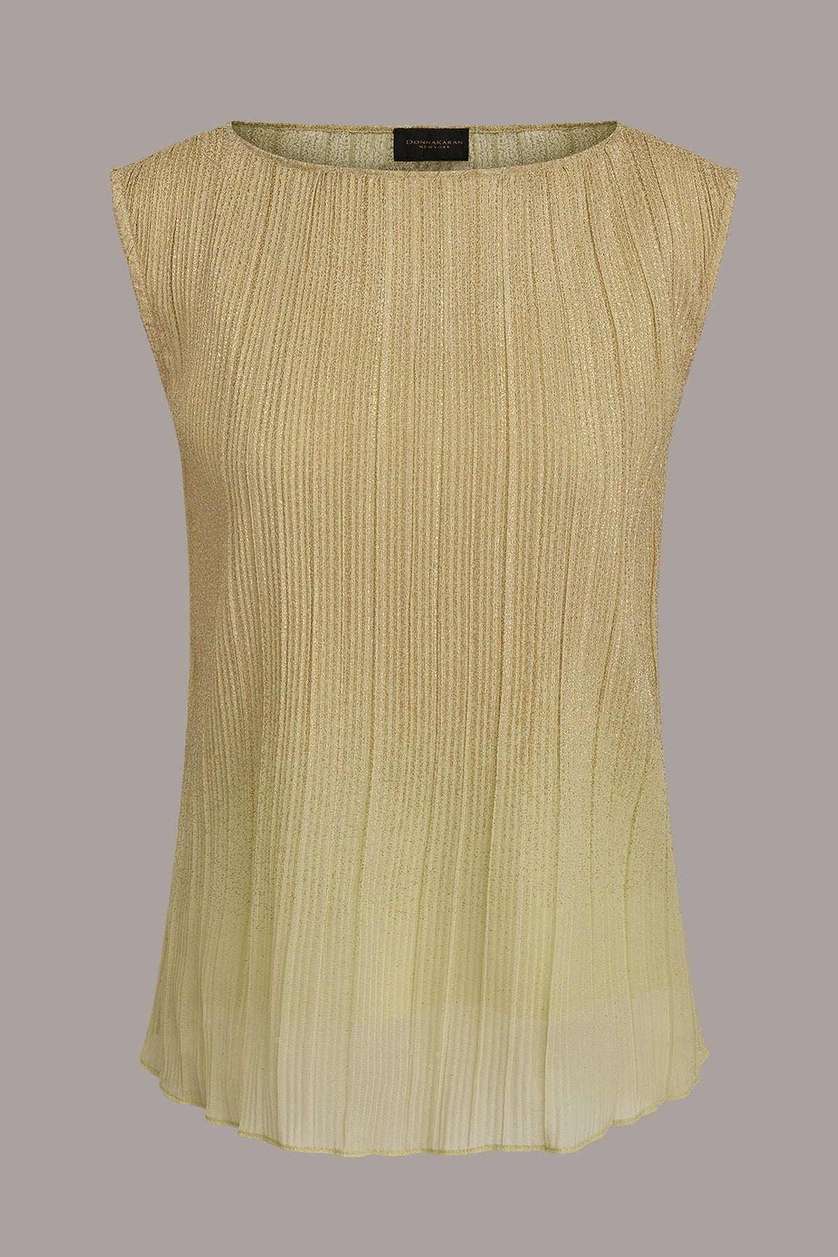 SLEEVELESS METALLIC BLOUSE