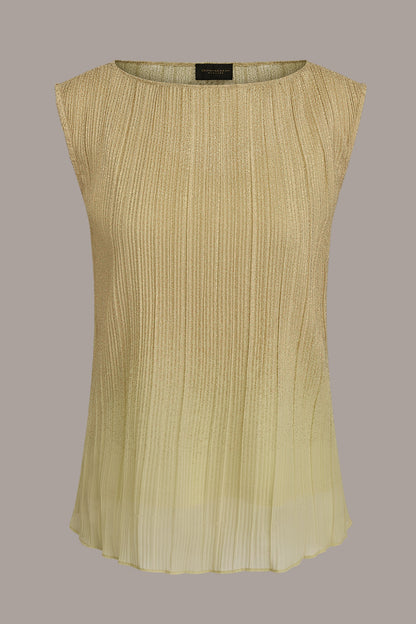 SLEEVELESS METALLIC BLOUSE