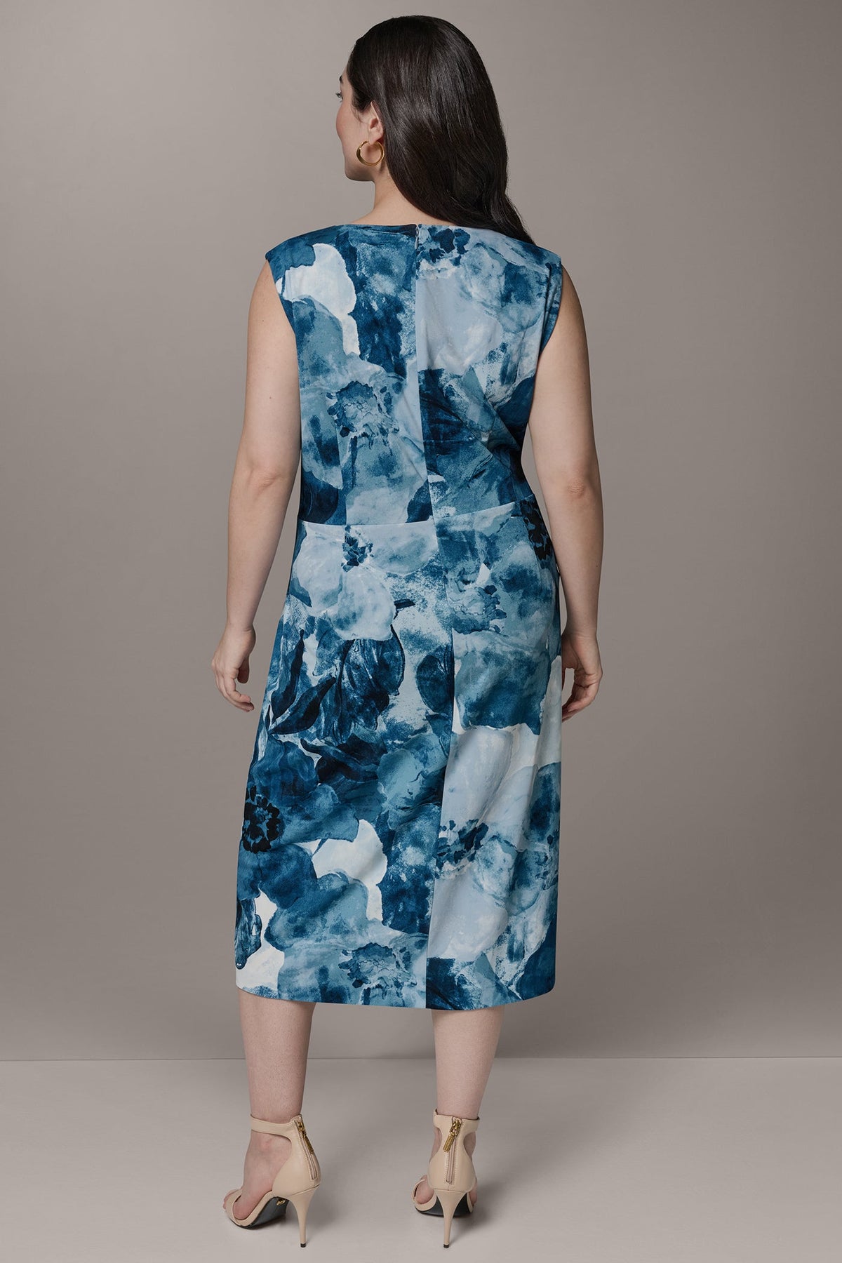 SLEEVELESS TWIST WAIST MIDI SHEATH