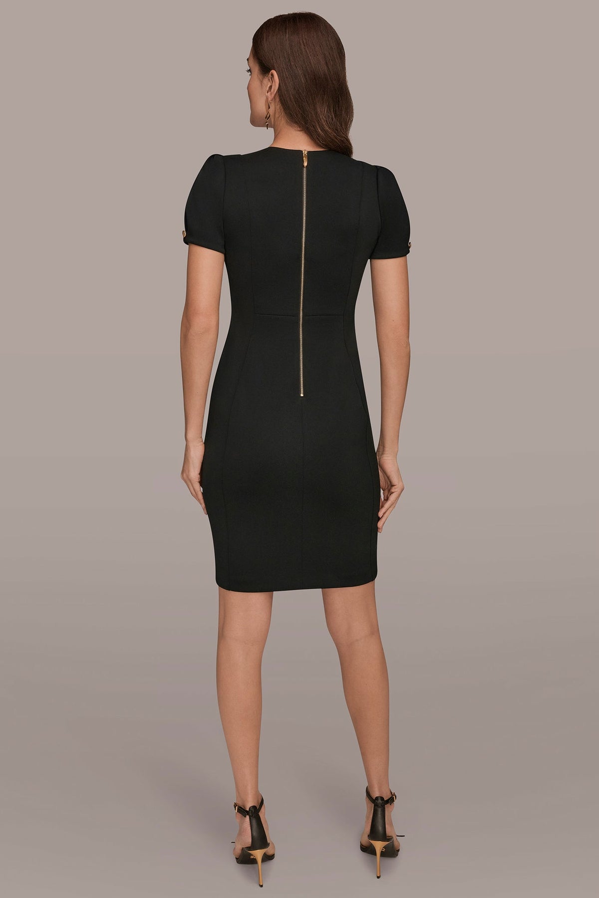 PUFF SLEEVE SHEATH DRESS