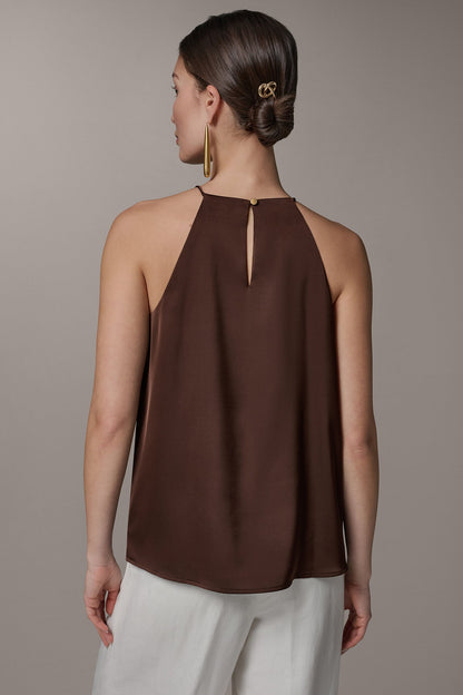 SLEEVELESS HALTER TOP