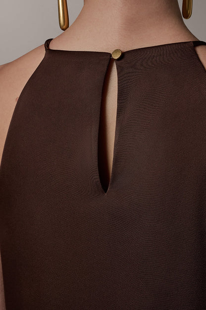 SLEEVELESS HALTER TOP