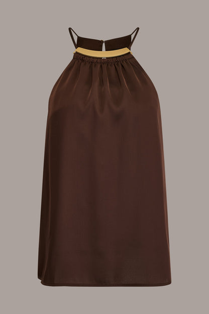 SLEEVELESS HALTER TOP