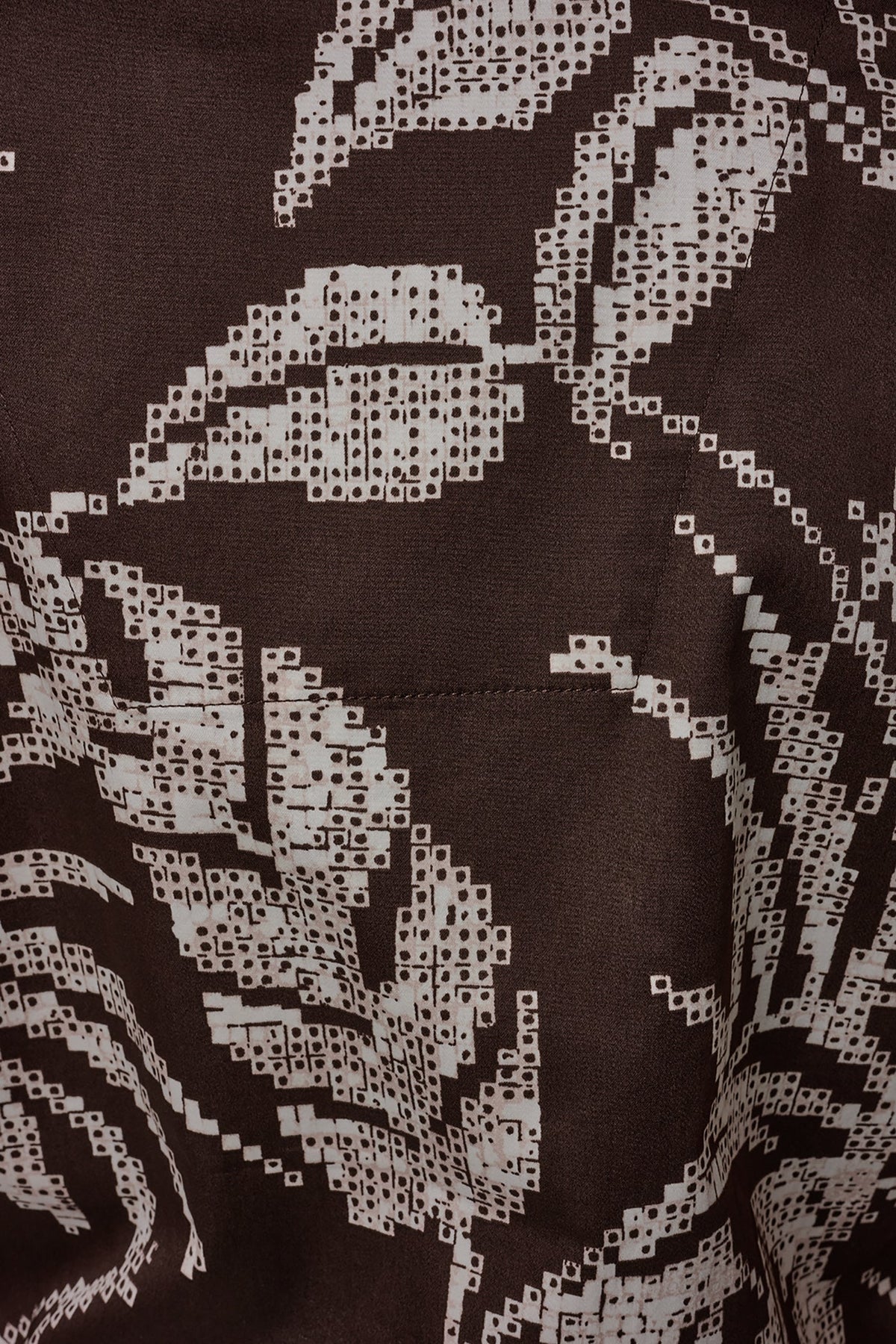 SLEEVELESS PRINT DRAWSTRING HEM BLOUSE