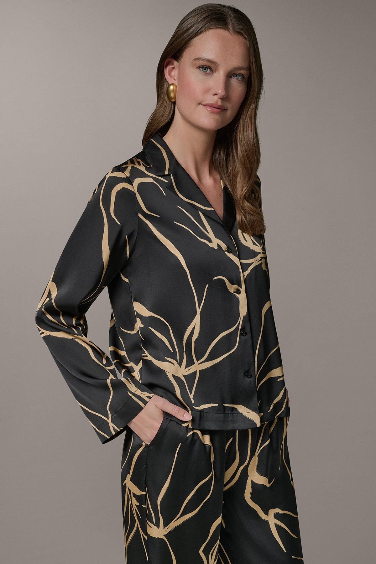 LONG SLEEVE PRINT BLOUSE