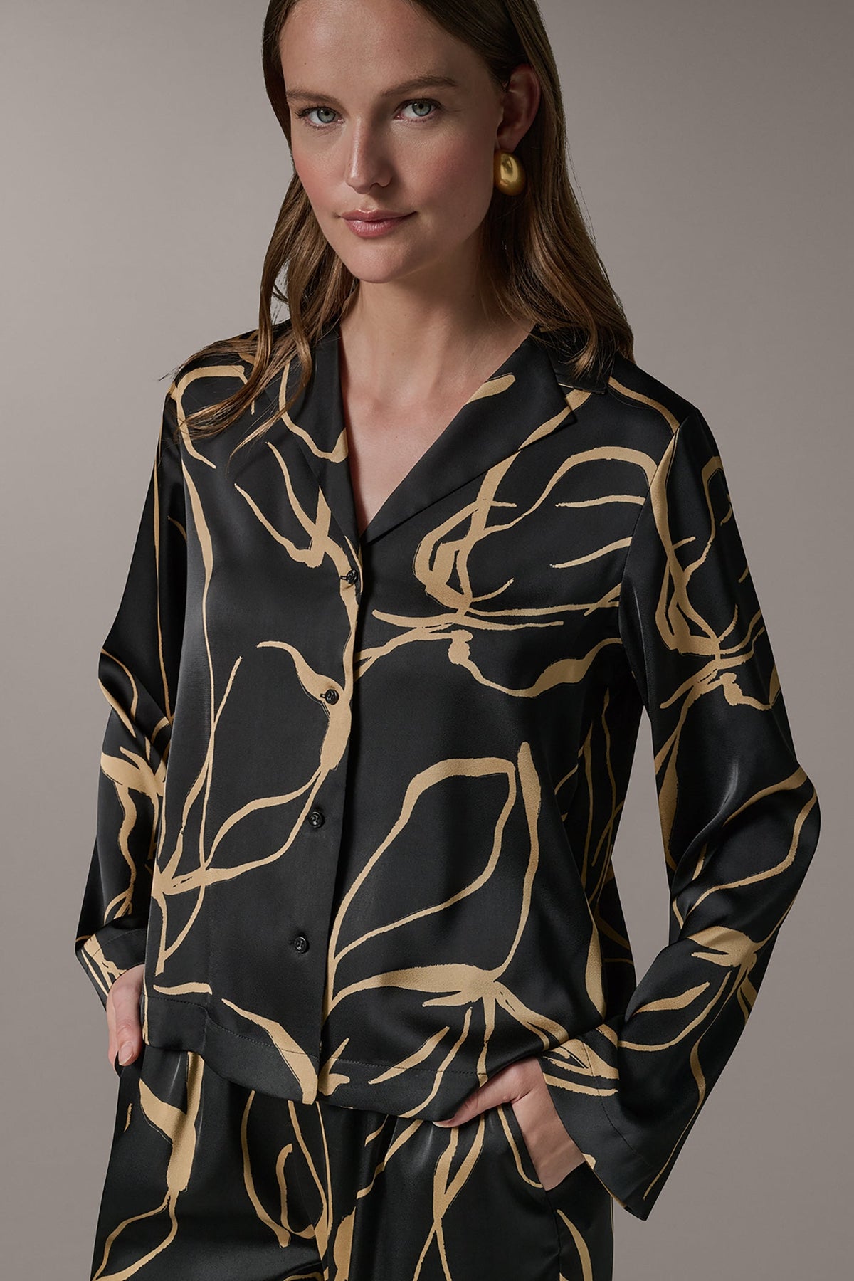LONG SLEEVE PRINT BLOUSE