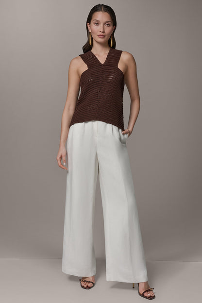 SLEEVELESS METALLIC SWEATER TANK