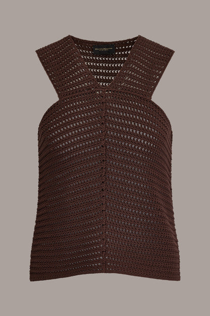 SLEEVELESS METALLIC SWEATER TANK