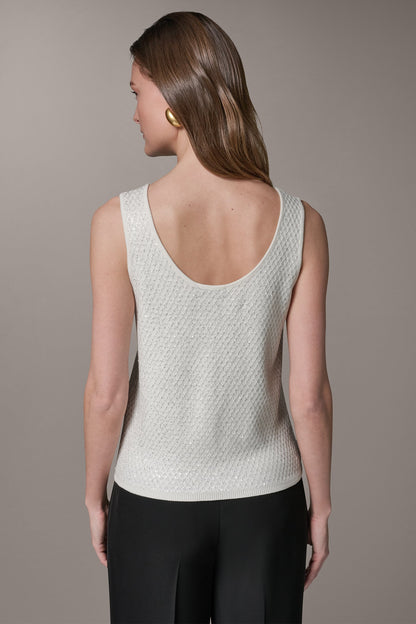 SLEEVELESS SEQUIN SWEATER CAMI