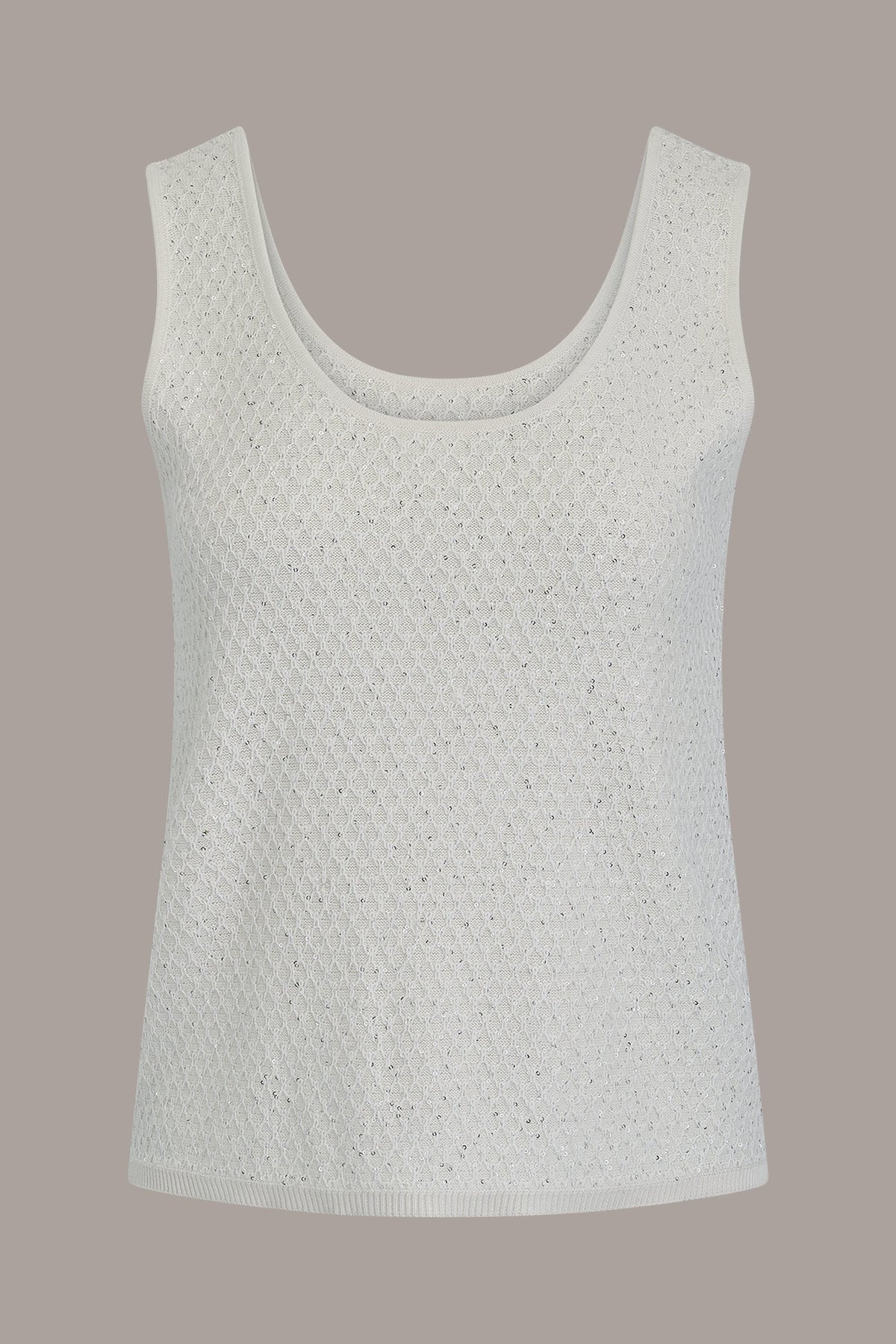 SLEEVELESS SEQUIN SWEATER CAMI