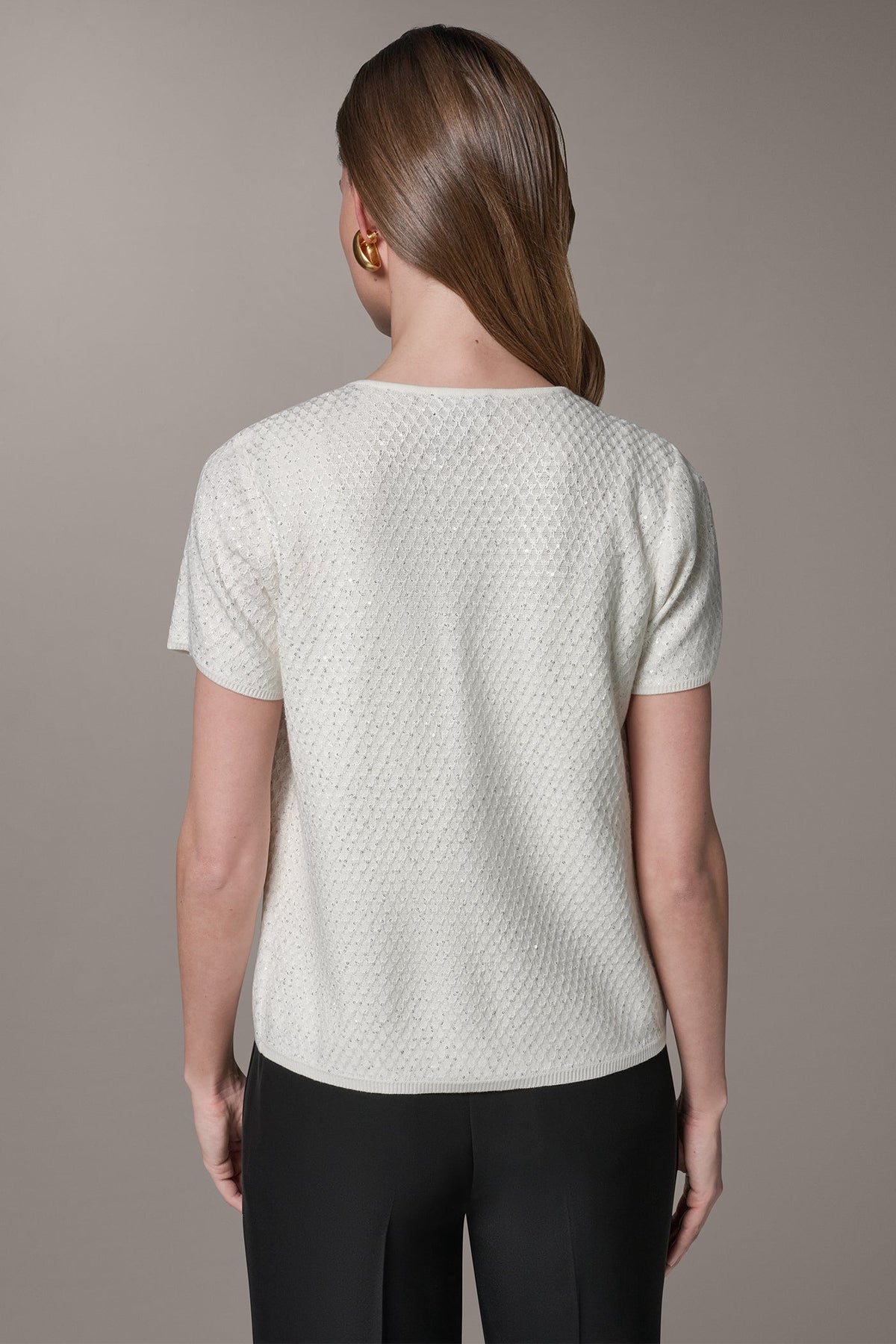 SHORT SLEEVE SEQUIN CARDIGAN