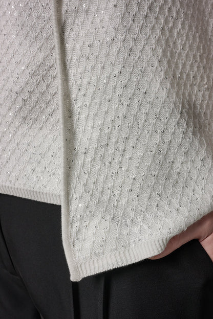 SHORT SLEEVE SEQUIN CARDIGAN