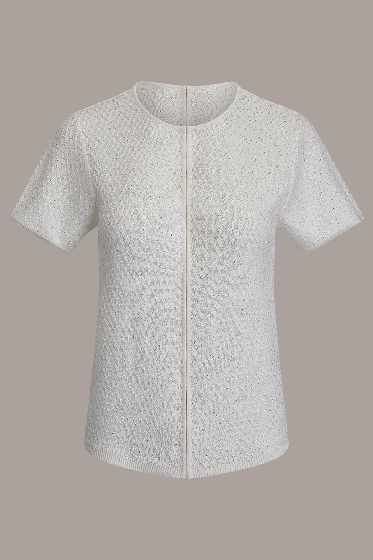 SHORT SLEEVE SEQUIN CARDIGAN