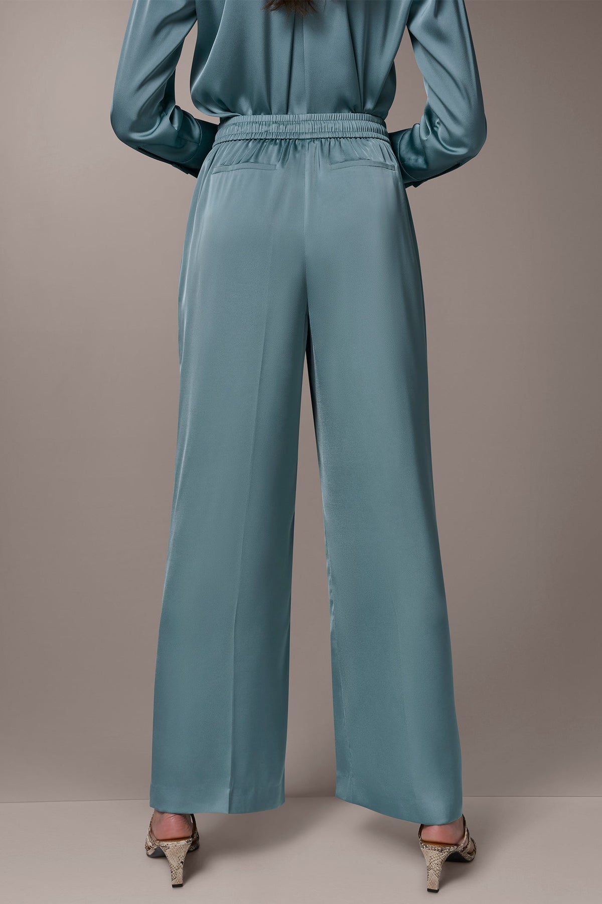 SATIN HIGH-RISE WIDE-LEG PANT