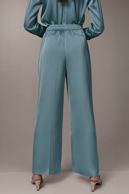 SATIN HIGH-RISE WIDE-LEG PANT