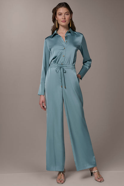 SATIN HIGH-RISE WIDE-LEG PANT