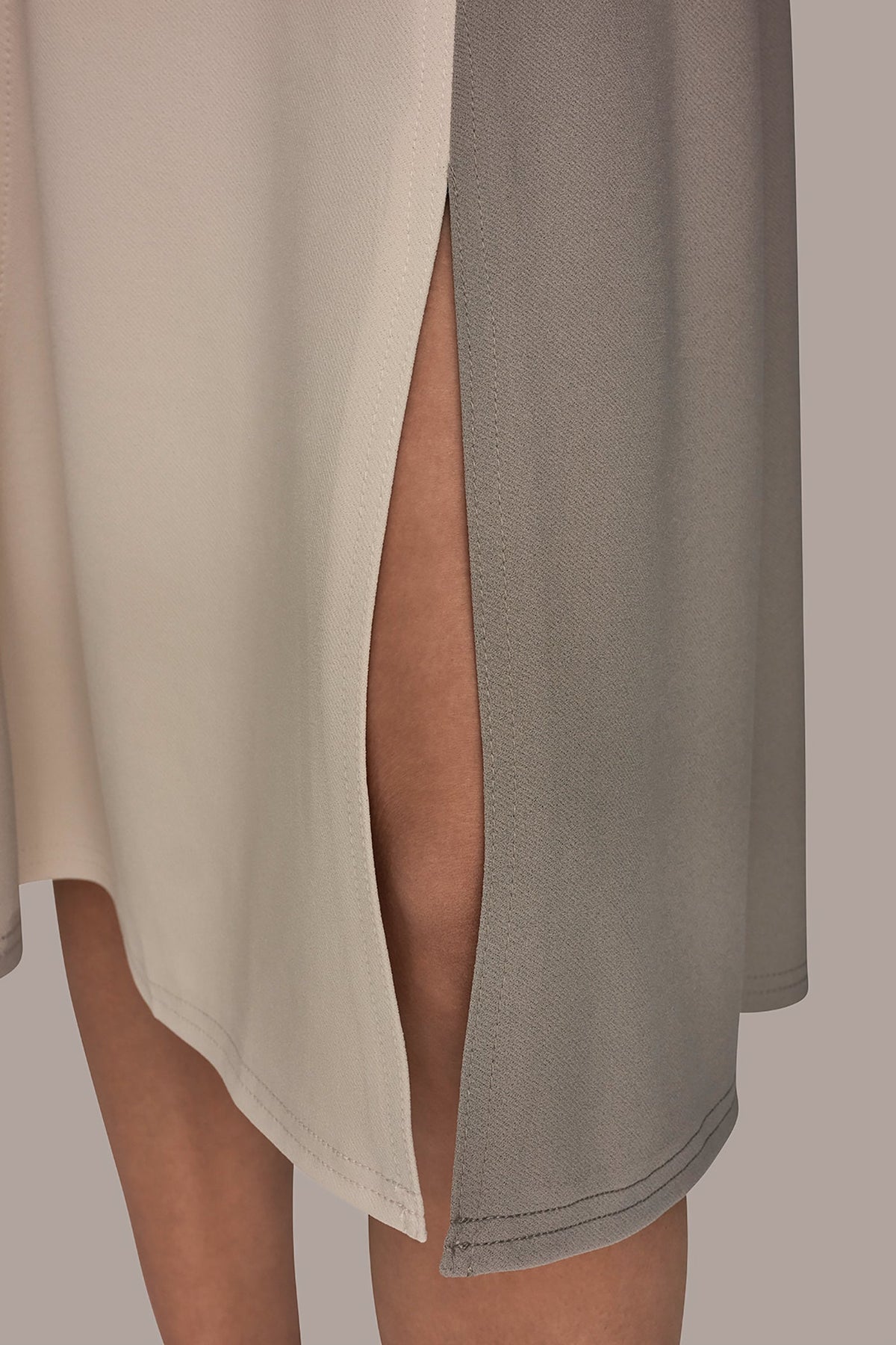 CAP SLEEVE COLOR-BLOCK MIDI DRESS