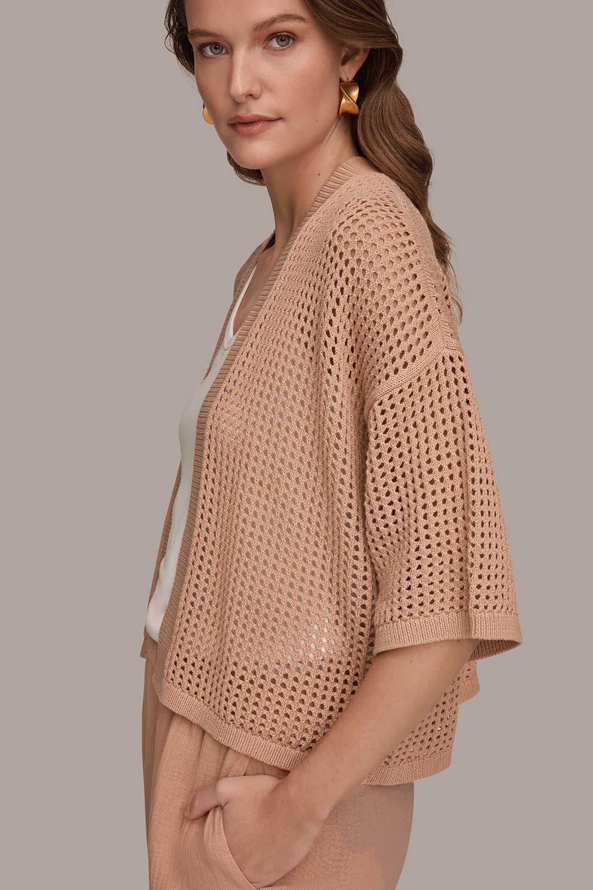OPEN STITCH CARDIGAN