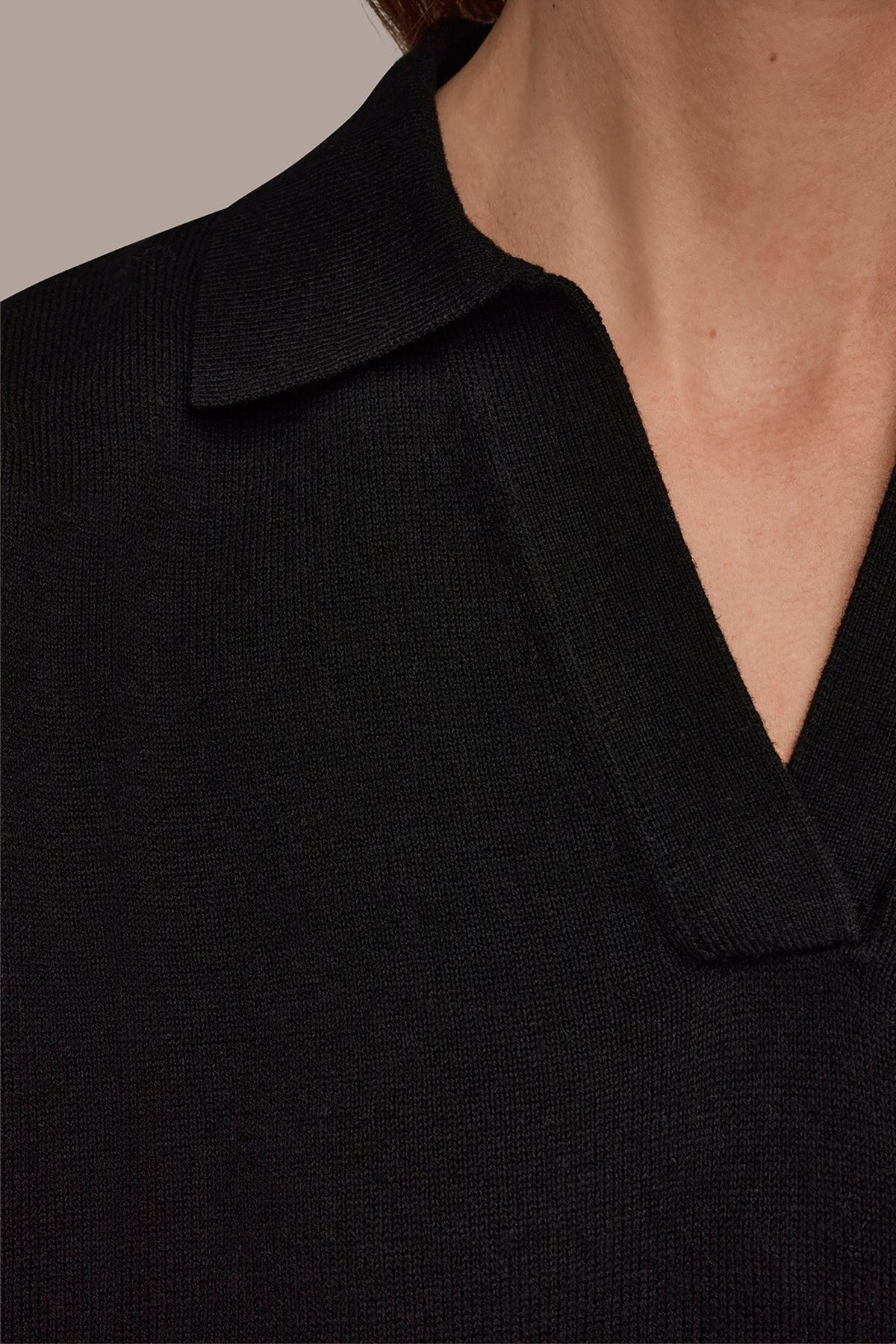 COTTON AND CASHMERE POLO SWEATER