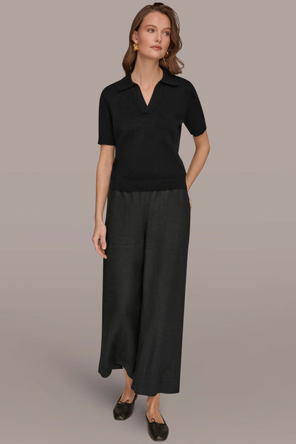 COTTON AND CASHMERE POLO SWEATER
