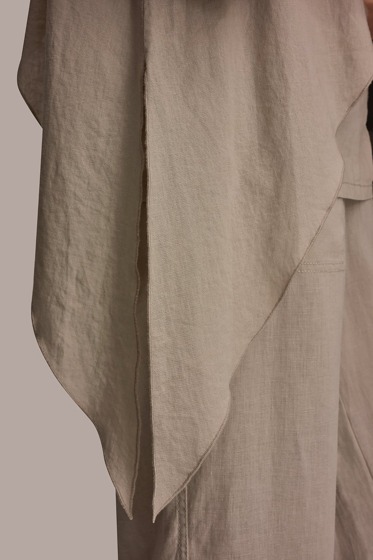 3/4 SLEEVE OVERLAY BLOUSE