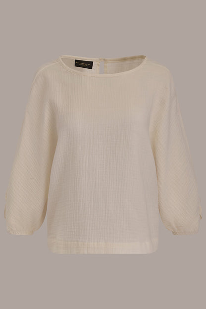 3/4 SLEEVE TWIST CUFF BLOUSE