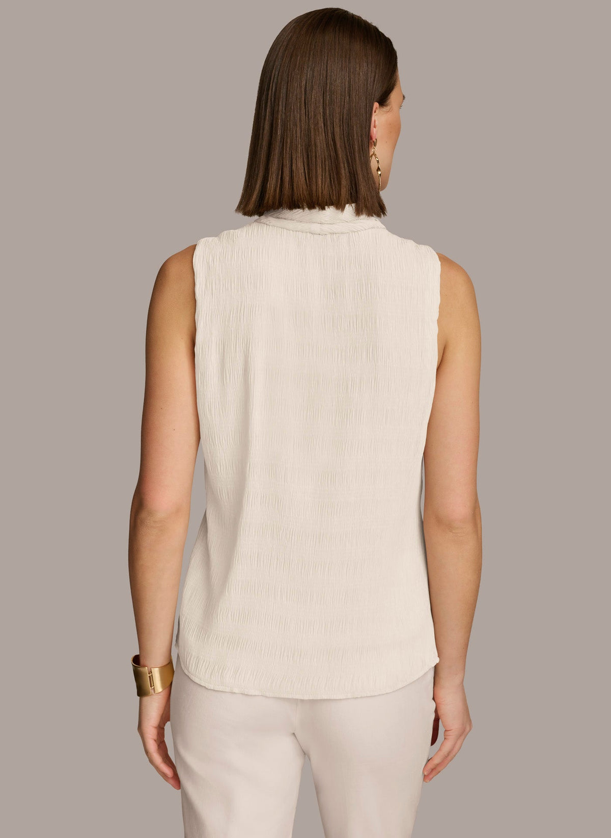 FAUX WRAP PEPLUM TOP