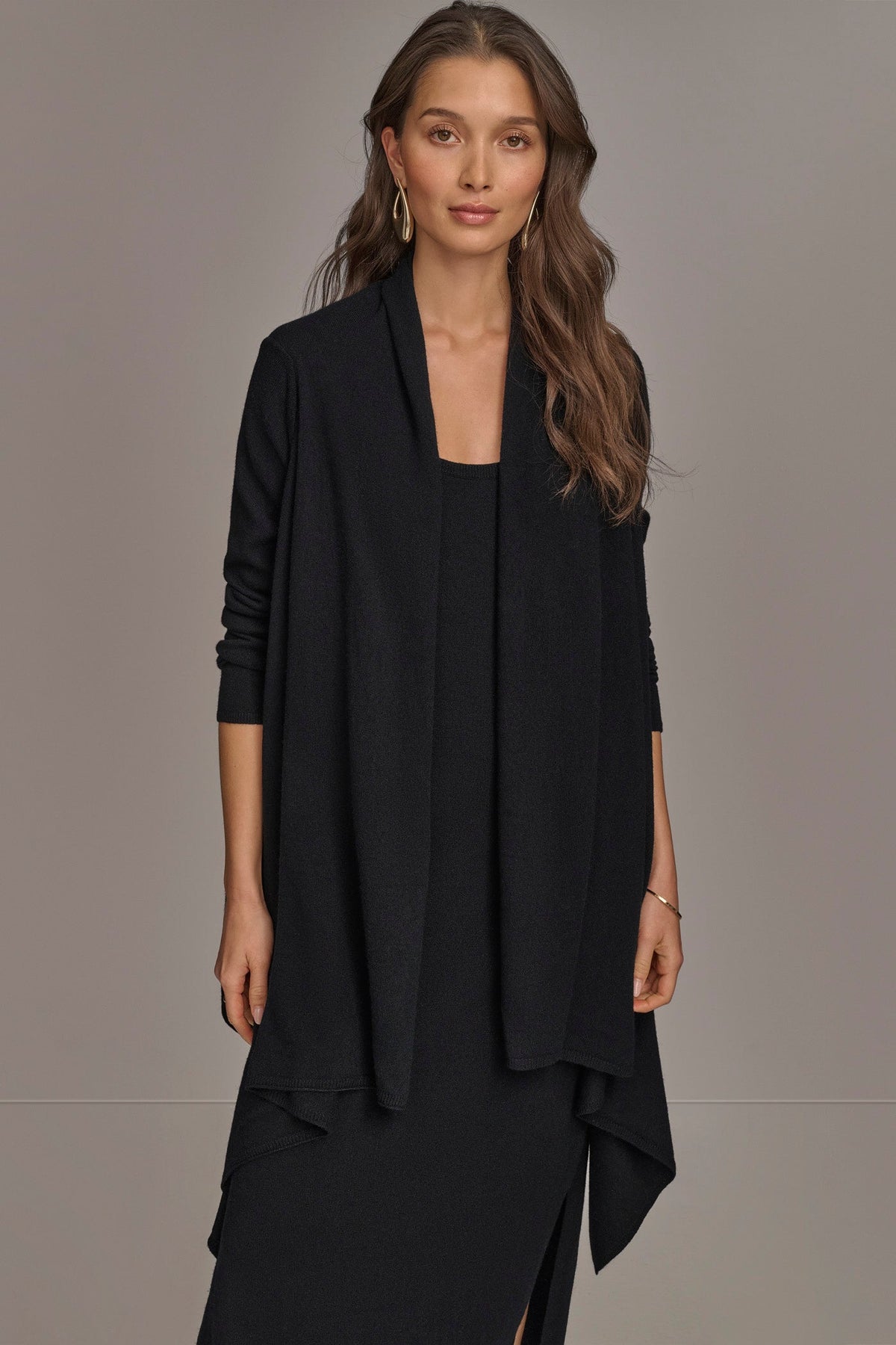CASHMERE LONG SLEEVE CARDIGAN