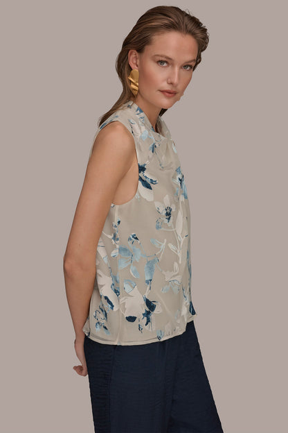 FLORAL CRISSCROSS TOP