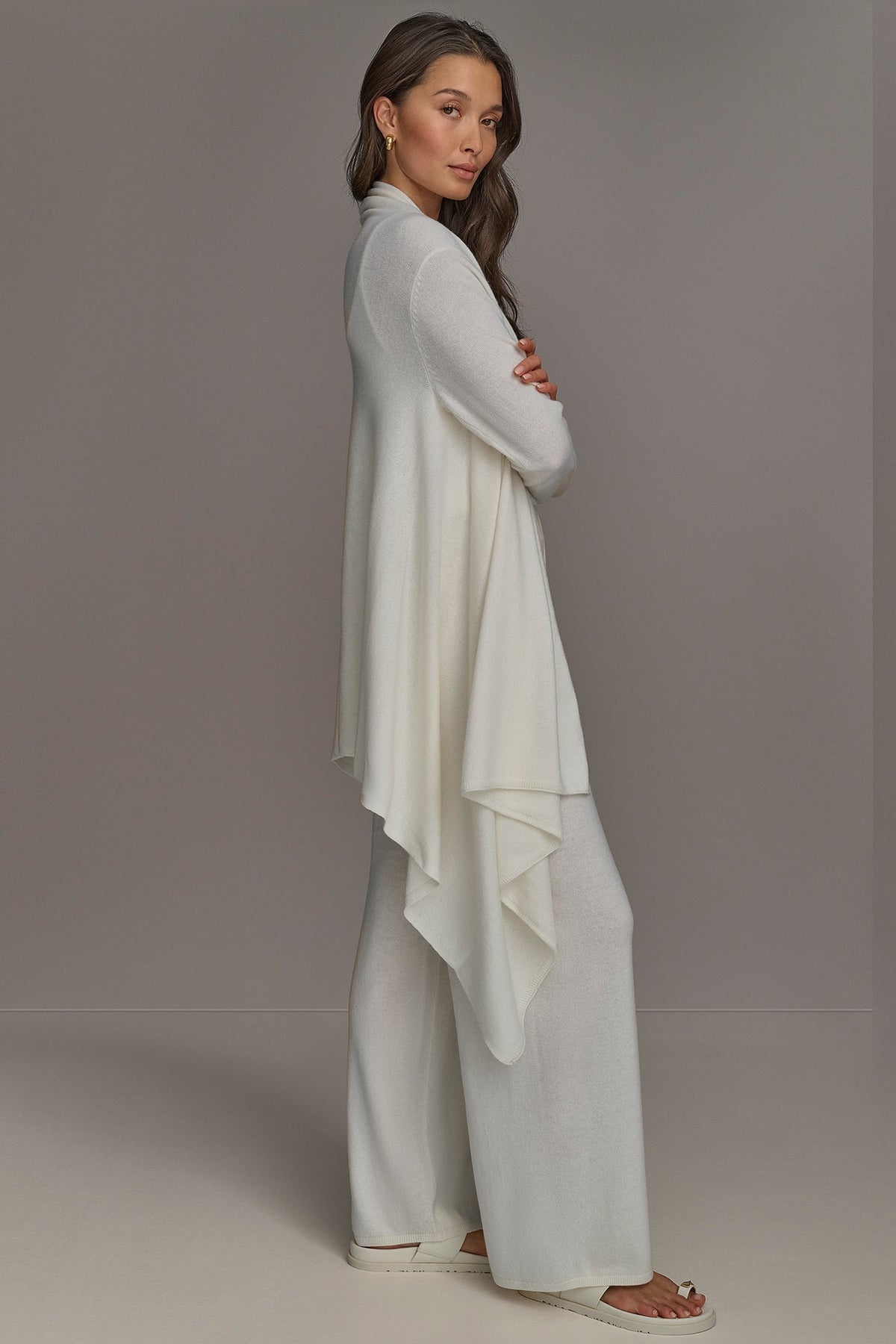 CASHMERE LONG SLEEVE CARDIGAN