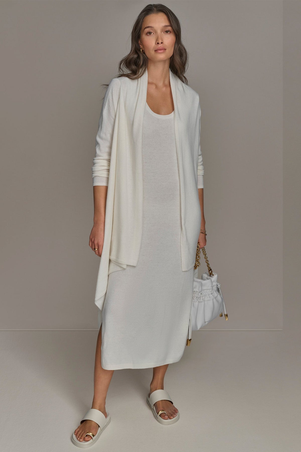 CASHMERE LONG SLEEVE CARDIGAN