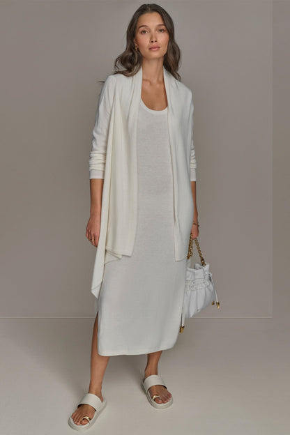 CASHMERE LONG SLEEVE CARDIGAN