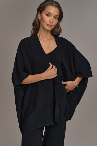 CASHMERE SHORT SLEEVE CARDIGAN