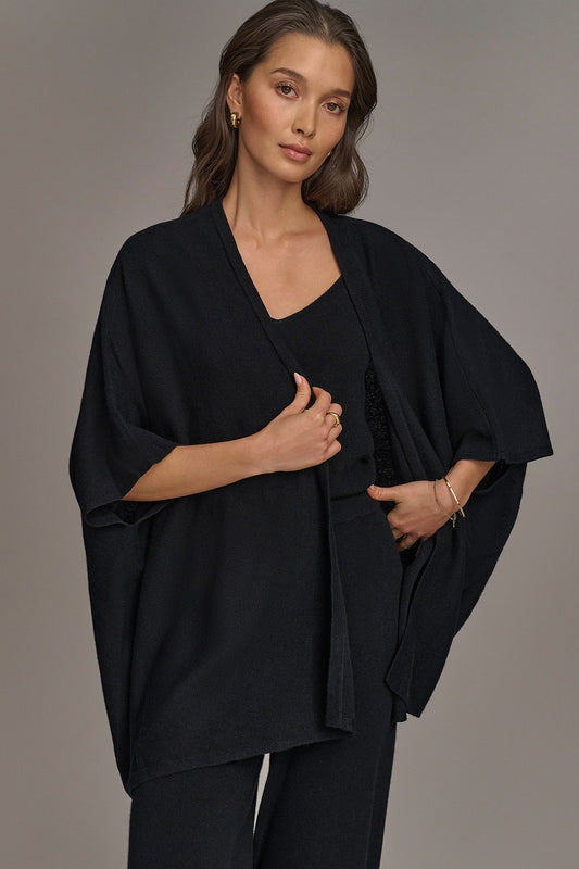 CASHMERE SHORT SLEEVE CARDIGAN