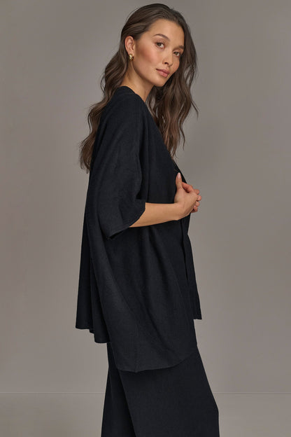 CASHMERE SHORT SLEEVE CARDIGAN