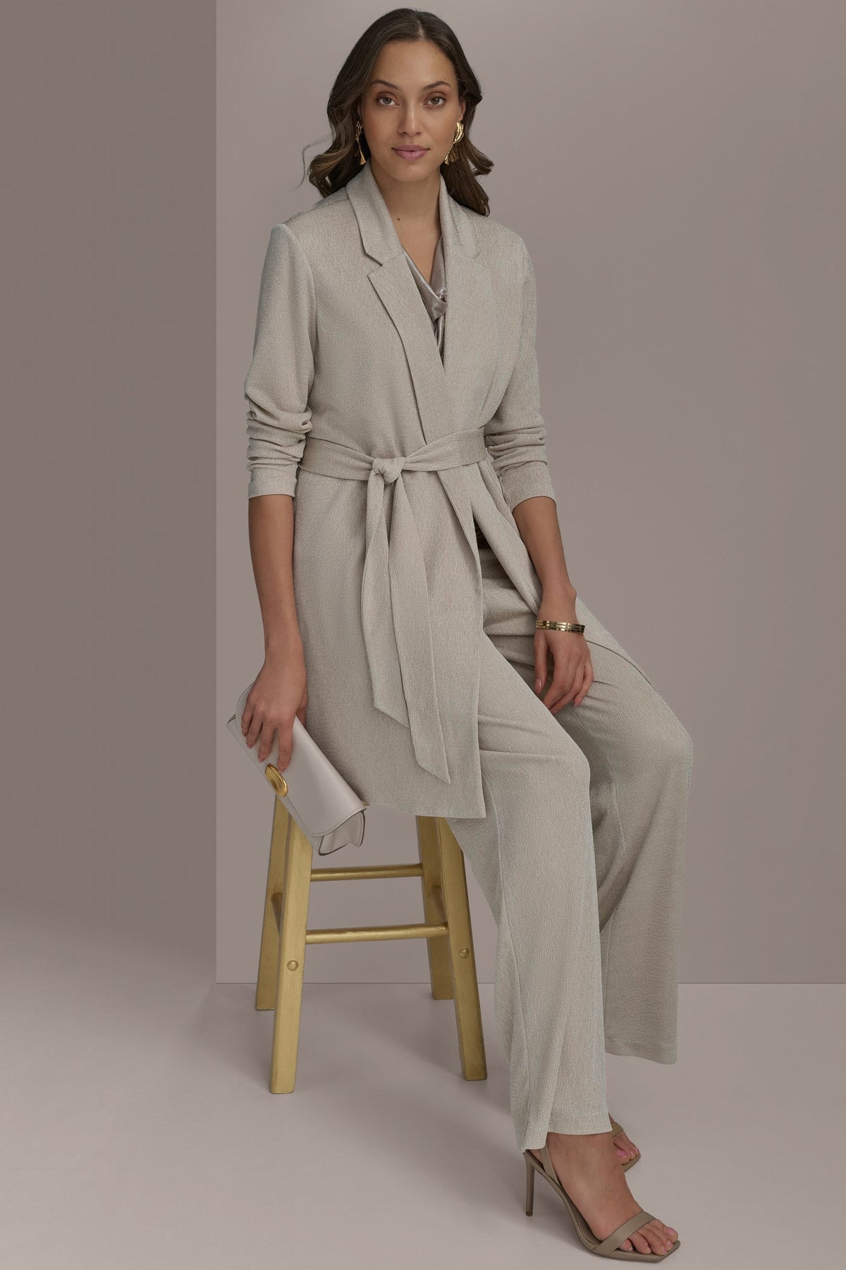 BELTED KNIT JACKET