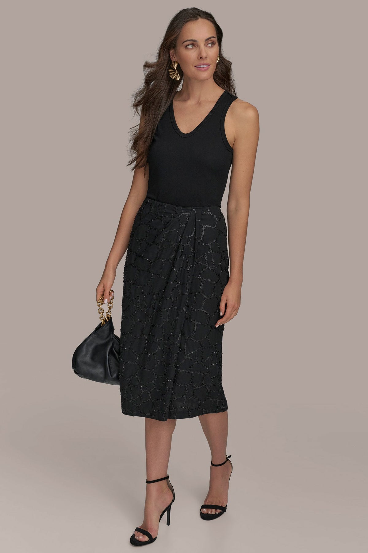 FAUX WRAP SKIRT