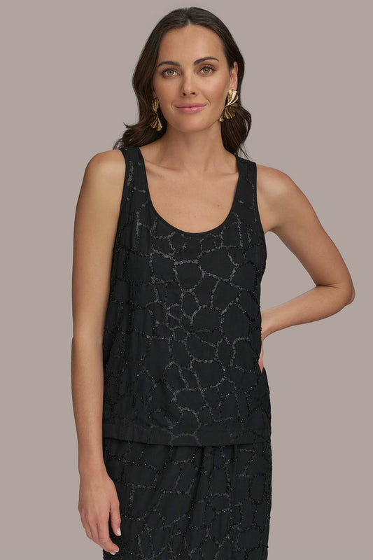 SHELL WITH SEQUIN DETAIL