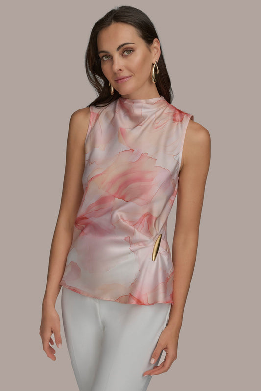 PART SLEEVELESS WITH HARDWARE WAIST