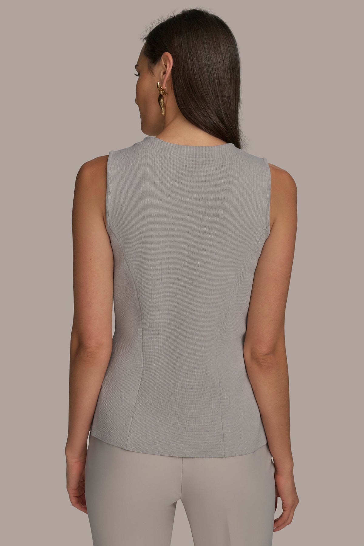 SLEEVELESS BUTTON UP SWEATER VEST